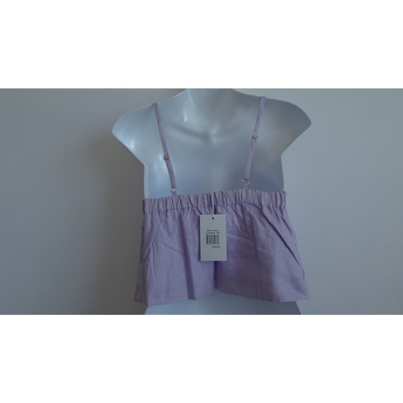 Hevron Women's Boxy Cropped Spaghetti Strap Top lavender XS L NWT 198 - Picture 5 of 10